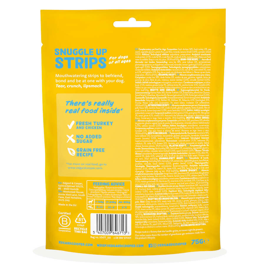 75 g Edgard y Cooper Tiras de Peru e Frango para c&atilde;es, , large Imagem n&uacute;mero 7